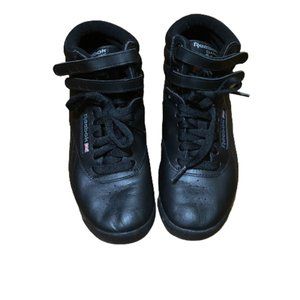 Women’s 80’S Reebok Black Freestyle Hi Shoes Size 6